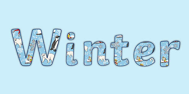 👉 Winter Lettering Poster Kindergarten Resource Twinkl USA