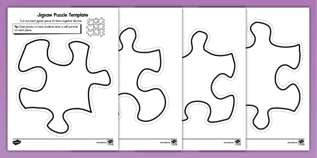👉 Editable Jigsaw Puzzle Piece Outlines