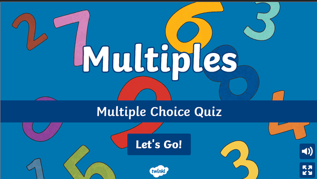 Multiples Interactive Multiple Choice Quiz Twinkl