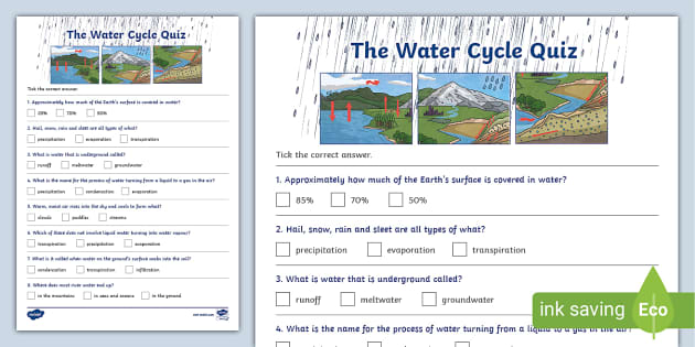 homework about water cycle