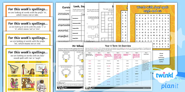 PlanIt Y4 Term 1A Bumper Spelling Pack (teacher Made)