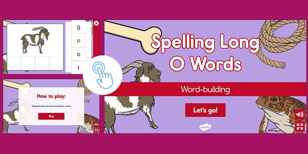 Spelling Words With Long O Word-Builder Game | Twinkl USA
