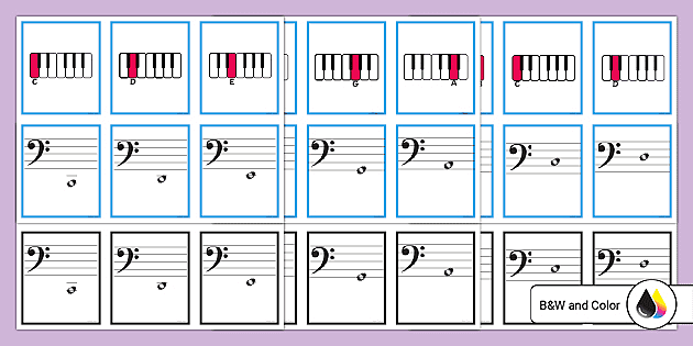 Notas musicales de piano en clave de fa FlashNotas musicales de piano en clave de fa Flash  