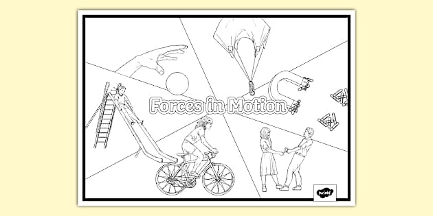 STEM IU Forces in Motion Title Colouring Page (teacher made)