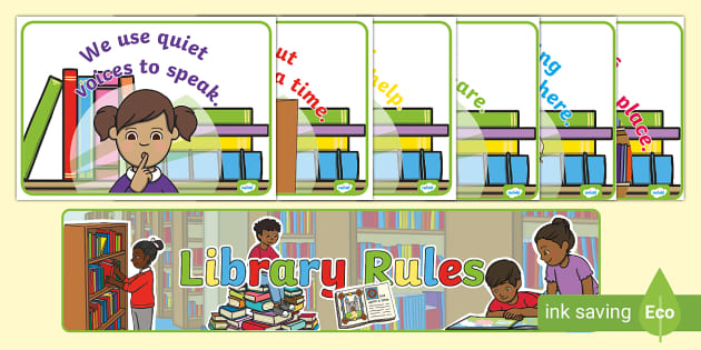 school library cartoon