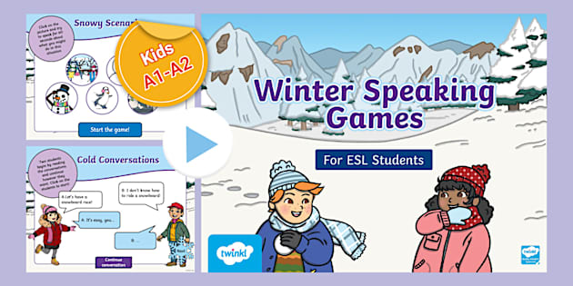 ESL Winter Speaking Games (Teacher-Made) - Twinkl