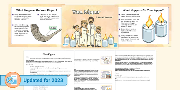 Yom Kippur Whole School Assembly Pack - Twinkl