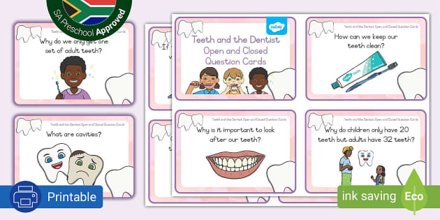 Teeth and the Dentist Open and Closed Question Cards