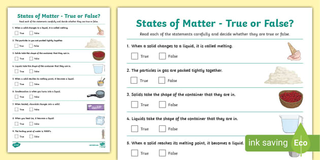 States Of Matter Paper Quiz teacher Made Twinkl