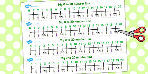 FREE! - Jack and the Beanstalk Number Lines 0-20 - Twinkl
