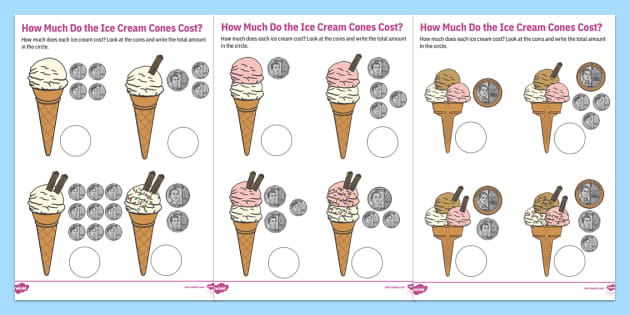 ice cream counting money worksheet philippine peso twinkl philippines