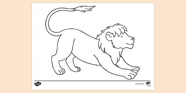 FREE! - Lion Stretching Colouring Sheet | Colouring Sheets