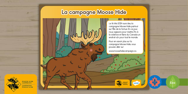 FREE! - Moose Hide Campaign Classroom Poster French - Twinkl