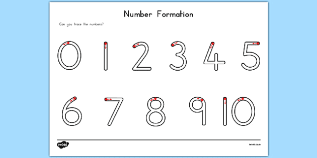 Number Formation 0-10 Activity (Teacher-Made)