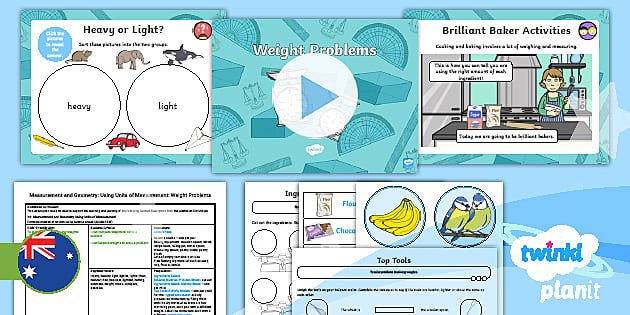 year 2 weight problem solving