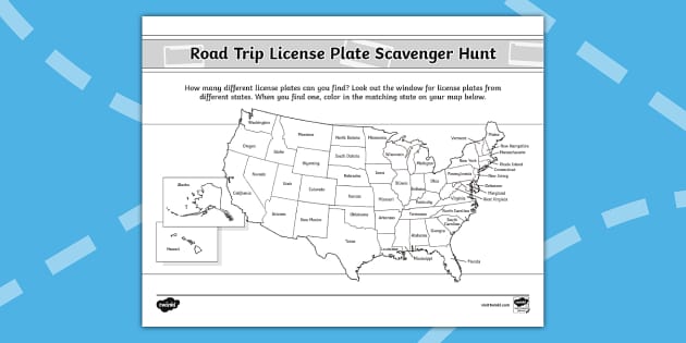 road trip license plate map