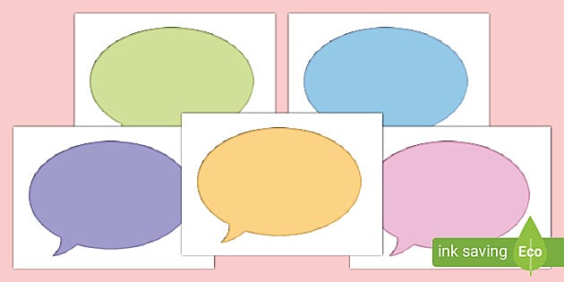 Rainbow Pastel-Coloured Editable Speech Bubbles - Twinkl