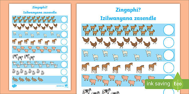 How Many? Farm Animals isiXhosa - Zingaphi? Izilwanyana zasendle