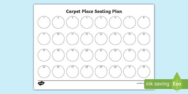 Numbered Carpet Seat Plan,seating plan (teacher made)