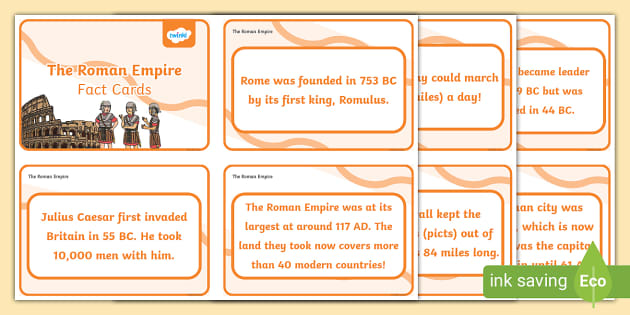 Roman Facts Display Cards Twinkl   T2 H 4503 The Roman Empire Display Fact Cards Ver 5 