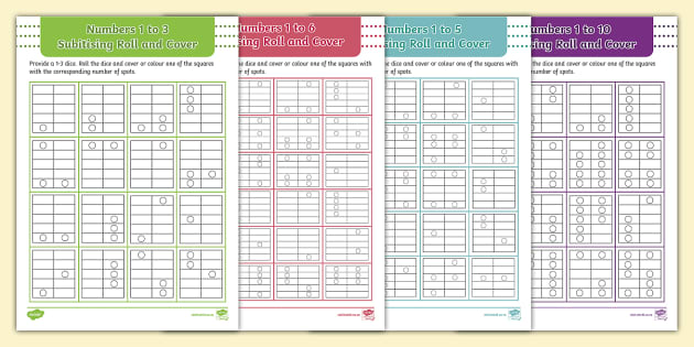 Tens Frames Subitising Roll and Cover Activity - Twinkl