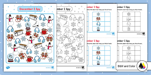 December I Spy (teacher made) - Twinkl