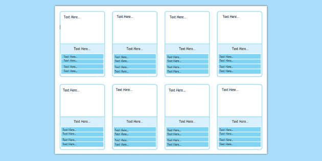 Design Your Own Printable Trading Card Template for Students