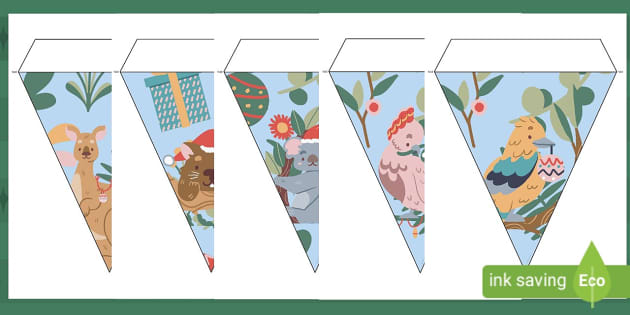 Australian Christmas Bunting (teacher Made) - Twinkl