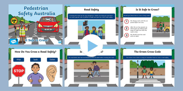 Road Crossing Safety Cards (Teacher-Made) - Twinkl