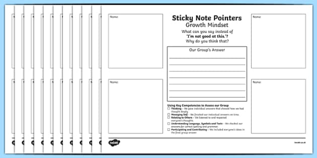 Positive Growth Mindset Sticky Note Templates  Motivational notes, Sticky  notes quotes, Sticky notes