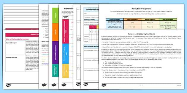 EYFS Moderation Guidance and Early Learning Goals Assessment Pack