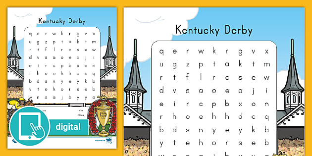 Kentucky Derby Word Search Printables Twinkl USA