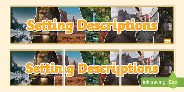 Setting Descriptions Photo Display Banner (teacher made)