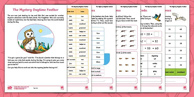 👉 Y2 Mystery of the Left Lunch Box Maths Mystery Game