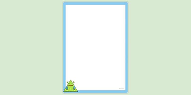 FREE! - Triangle Alien Page Border (teacher made) - Twinkl