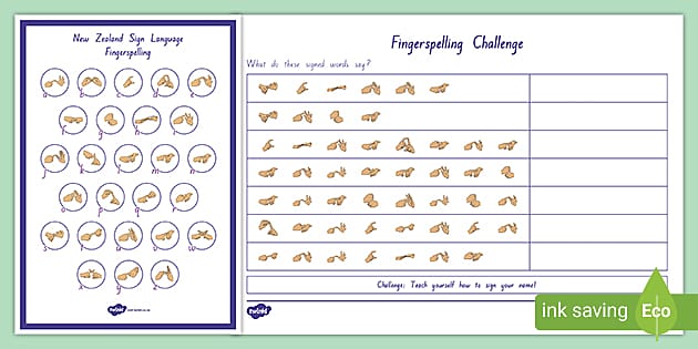 Game 1 - Figure and fingerspelling match