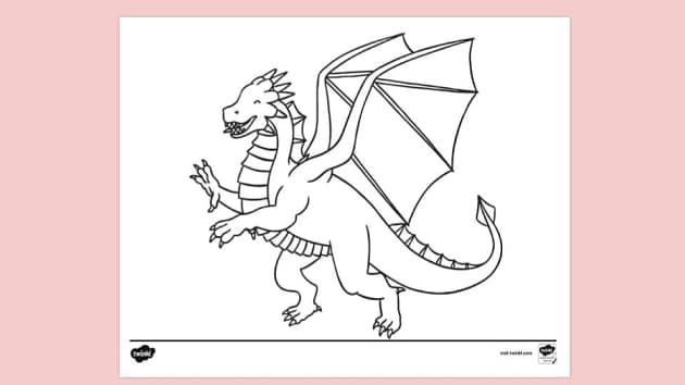 FREE Dragon Colouring Sheet Colouring Sheets Twinkl