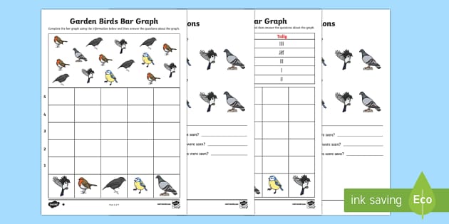 Bar Graphs With Birds Differentiated Worksheet Worksheet