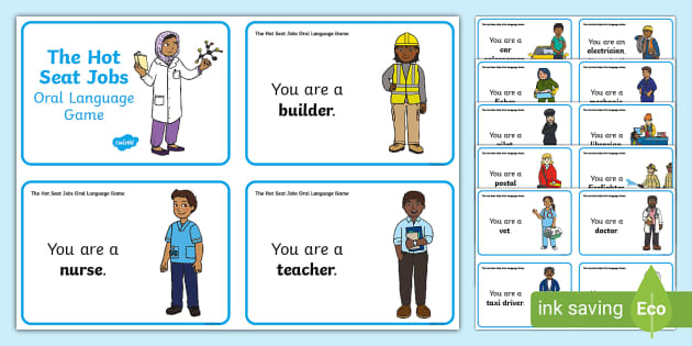 Hot Seat Jobs Oral Language Role-Play Challenge Cards