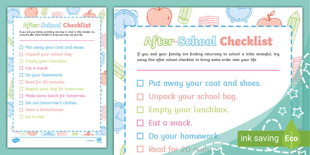after-school-checklist-teacher-made-twinkl