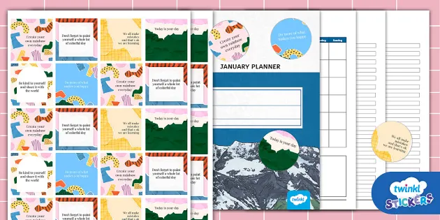 Colourful Weekly Planner  Twinkl Busy Bees (teacher made)