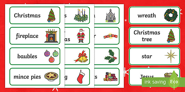 Christmas Vocabulary Word Wall