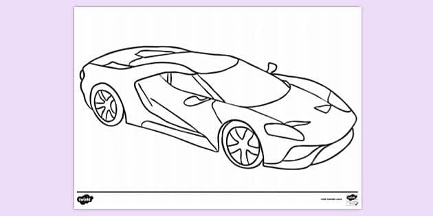 FREE! - Awesome Car Colouring Page | Colouring Sheets