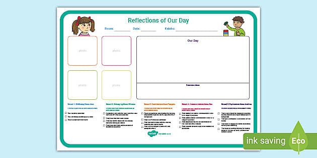 Te Whāriki Daily Reflection Template (NZ ECE) - Twinkl