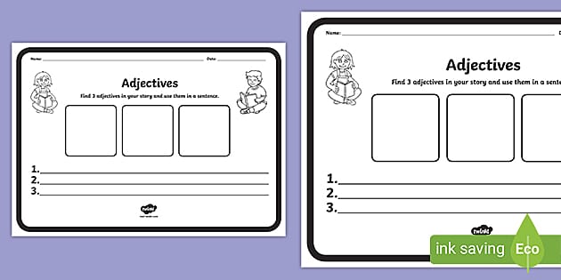 Adjectives Comprehension Worksheet (teacher Made) - Twinkl