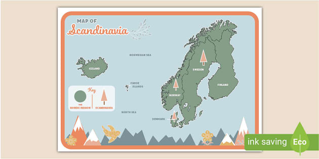 map of scandanavia