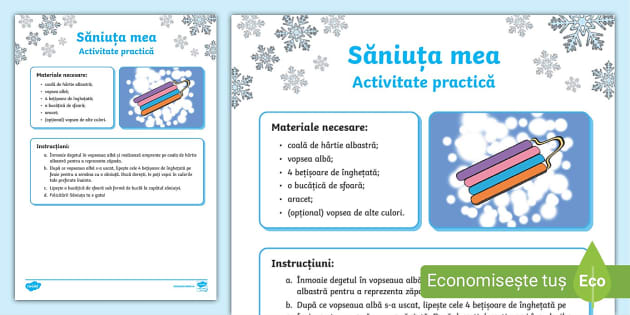 Săniuța mea – Activitate practică (teacher made)