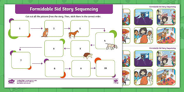 Formidable Sid Story Sequencing Activity (Teacher-Made)