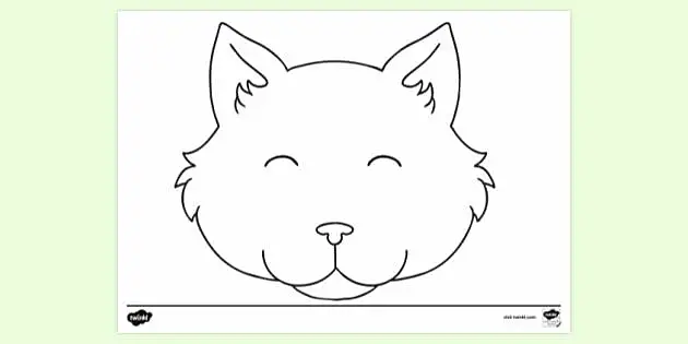 FREE! - Cat Role Play Mask Colouring