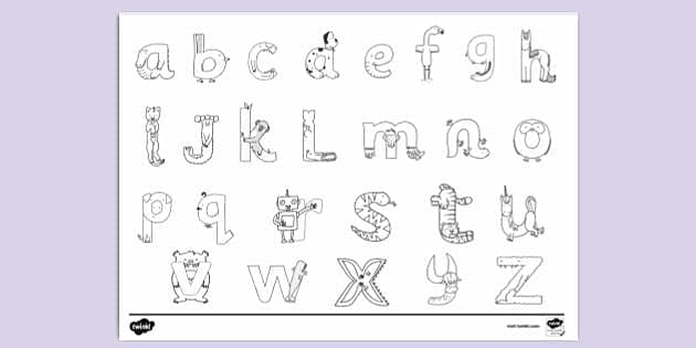 Alphabet Lore Coloring Pages Printable for Free Download